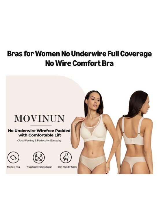 Movinun Other - Movinun Wireless Seamless Full-Coverage Comfort Bra Size XL